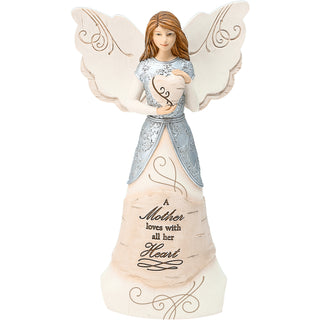 Mother 8" Angel Holding a Heart