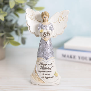 85th Birthday 6" Angel Holding Heart