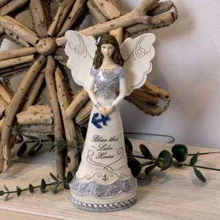 Lake House 7.5" Angel Holding Anchor