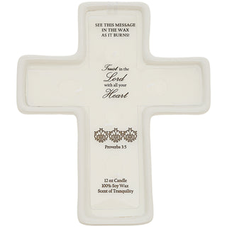 Trust in the Lord 12 oz - 100% Soy Wax Reveal 5 Wick Candle Scent: Tranquility