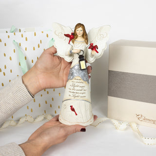 Light Remains 9" Angel Holding Lantern