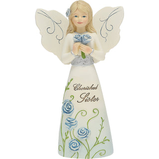 Sister 5" Angel Holding Roses