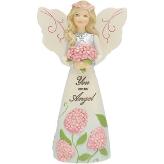 An Angel 5" Angel Holding Hydrangeas