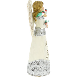 Blessed 5.5" Angel Figurine with Hummingbirds