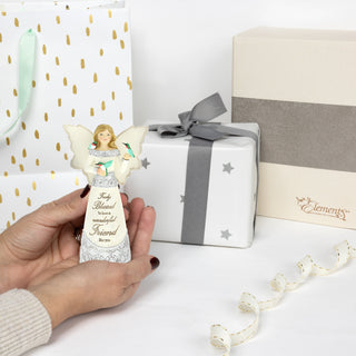 Blessed 5.5" Angel Figurine with Hummingbirds