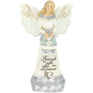 Gifts 6" Angel Holding Flowers and Bunny