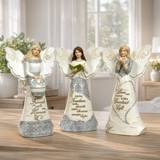Gifts 6" Angel Holding Flowers and Bunny