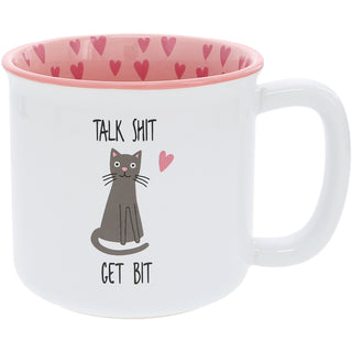 Talk Shit Get Bit 18 oz Mug