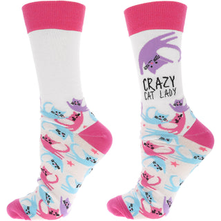 Crazy Cat Lady Unisex Crew Socks Size: