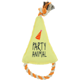 Party Animal Canvas Dog Toy on a Rope