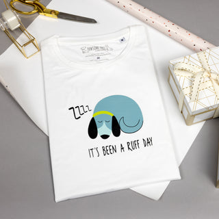 Ruff Day Small Unisex White T-Shirt