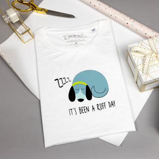 Ruff Day Small Unisex White T-Shirt