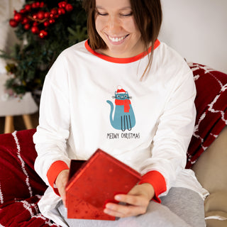 Meowy Christmas Small Unisex White Long Sleeve T-Shirt