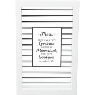 Mom 8.5" Framed Glass Plaque