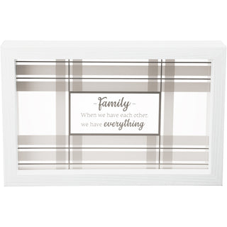 Family 5.5" Framed Glass Plaque