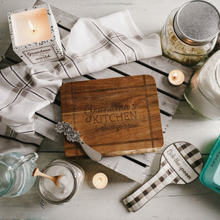 Grandma 9" x 7" Acacia Serving Board with Spreader