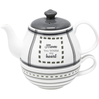 Mom Tea for One Set
(17 oz Teapot & 8.5 oz Cup)