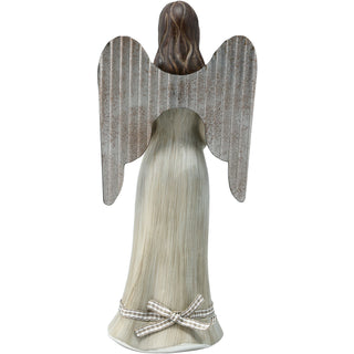 Family 7.5" Angel Holding Birdhouse