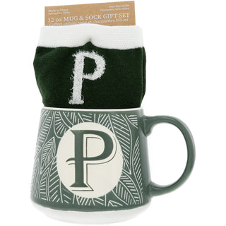 P 12 oz Mug and Sock Set