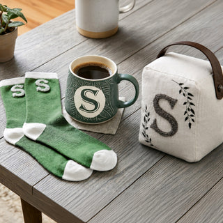S 12 oz Mug and Sock Set
