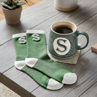 S 12 oz Mug and Sock Set