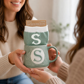 S 12 oz Mug and Sock Set