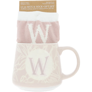 W 12 oz Mug and Sock Set