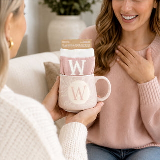 W 12 oz Mug and Sock Set