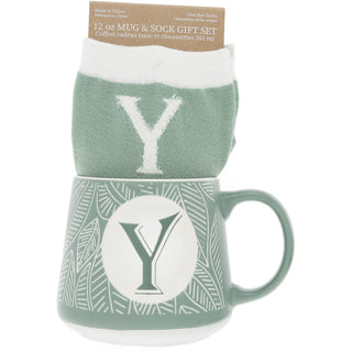 Y 12 oz Mug and Sock Set