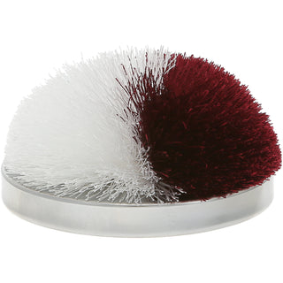 Maroon & White 2.75" Pom Pom Lid