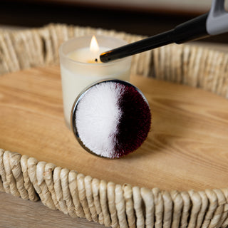 Maroon & White 2.75" Pom Pom Lid