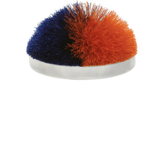 Blue & Orange 2.75" Pom Pom Lid