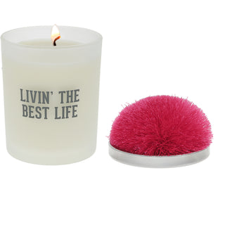 Best Life - Hot Pink 5.5 oz - 100% Soy Wax Candle with Pom Pom Lid
Scent: Tranquility