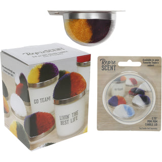 Best Life Maroon & Yellow - 5.5 oz - 100% Soy Wax Candle with Pom Pom Lid Scent: Tranquility