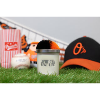 Best Life - Black & Orange 5.5 oz - 100% Soy Wax Candle with Pom Pom Lid
Scent: Tranquility