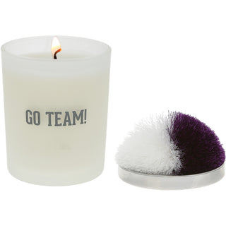 Go Team! - Purple & White 5.5 oz - 100% Soy Wax Candle with Pom Pom Lid
Scent: Tranquility