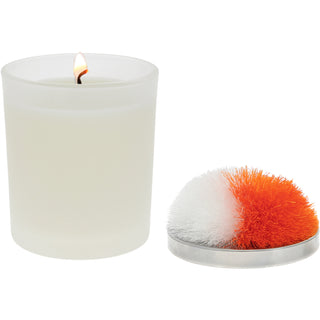 Blank - Orange & White 5.5 oz - 100% Soy Wax Candle with Pom Pom Lid
Scent: Tranquility