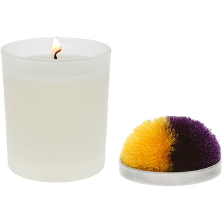 Blank - Purple & Yellow 5.5 oz - 100% Soy Wax Candle with Pom Pom Lid
Scent: Tranquility