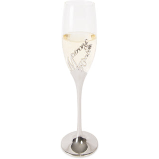 Matron of Honor 8 oz Champagne Flute with Zinc Stem