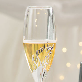 Maid of Honor 8 oz. Champagne Flute with Zinc Stem