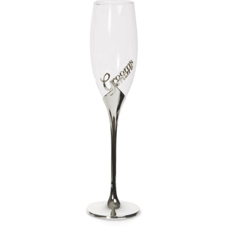 Groomsman 8 oz Champagne Flute with Zinc Stem