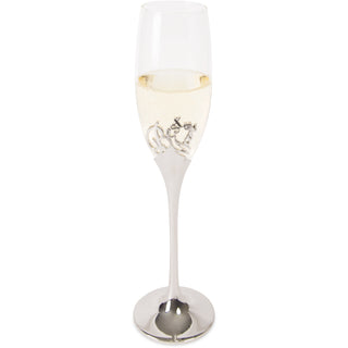 Best Man 8 oz Champagne Flute with Zinc Stem