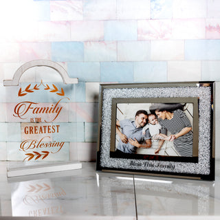 Bless This Family 7.25" x 9.25" Frame (Holds  4" x 6" Photo)