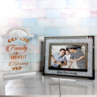 Bless This Family 7.25" x 9.25" Frame (Holds 4" x 6" Photo)