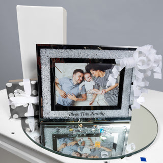 Bless This Family 7.25" x 9.25" Frame (Holds  4" x 6" Photo)