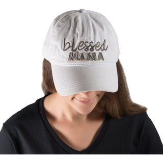 Blessed Mama White Adjustable Hat