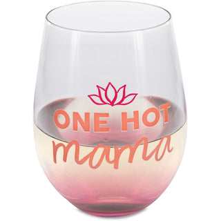 Hot Mama 18 oz Stemless Wine Glass