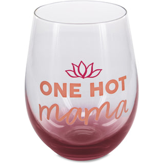 Hot Mama 18 oz Stemless Wine Glass