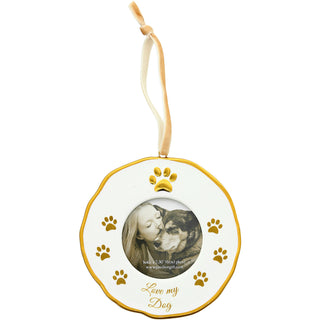 Dog 4" Photo Frame Ornament