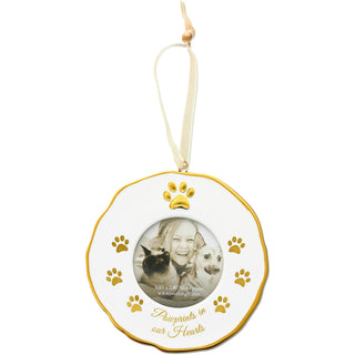 Pawprints 4" Photo Frame Ornament